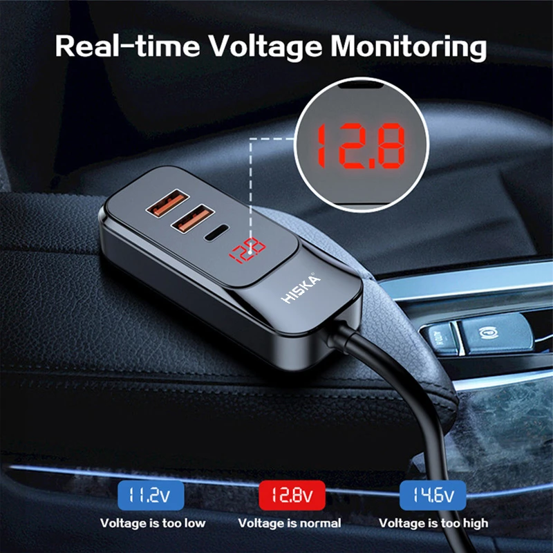 شارژر فندکی هیسکا مدل HCC-327 توان 120 وات 6 شارژر فندکی هیسکا مدل HCC-327 توان 120 وات