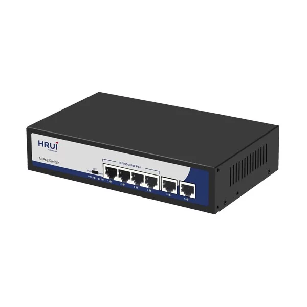 سوییچ 4 پورت POE اچ آر یو آی مدل HR900-AF-42N 3 سوییچ 4 پورت POE اچ آر یو آی مدل HR900-AF-42N