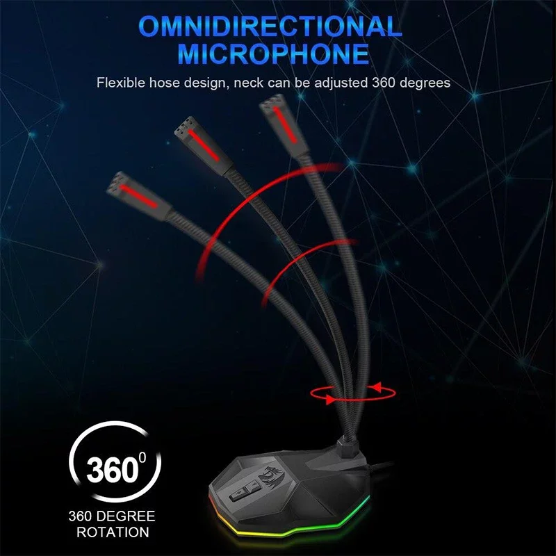 میکروفون کندانسر استریمینگ ردراگون مدل STIX GM99 8 میکروفون کندانسر استریمینگ ردراگون مدل STIX GM99