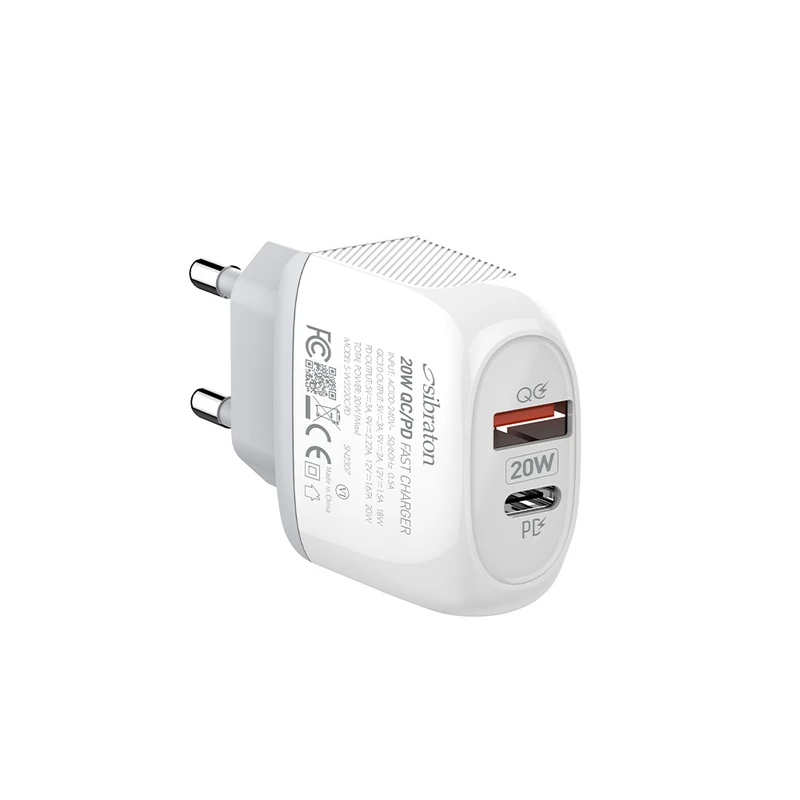 شارژر دیواری سیبراتون مدل S-W2220C-PD توان 20 وات 6 شارژر دیواری سیبراتون مدل S-W2220C-PD توان 20 وات