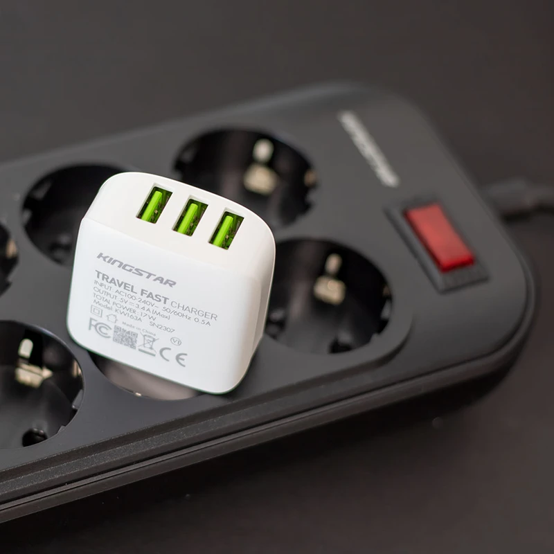 شارژر دیواری کینگ استار مدل KW163A توان 17 وات 4 شارژر دیواری کینگ استار مدل KW163A توان 17 وات