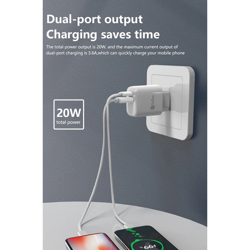 شارژر دیواری پرووان مدل PWC575 توان 20 وات 7 شارژر دیواری پرووان مدل PWC575 توان 20 وات