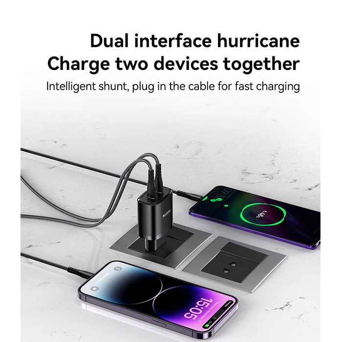 شارژر دیواری یسیدو 20 وات مدل YC54 به همراه کابل لایتنینگ 6 شارژر دیواری یسیدو 20 وات مدل YC54 به همراه کابل لایتنینگ