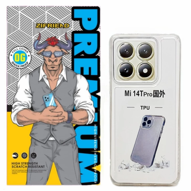 کاور گوشی شیائومی 14T Pro زیفرند مدل ژله ای محافظ لنز دار 3 کاور گوشی شیائومی 14T Pro زیفرند مدل ژله ای محافظ لنز دار