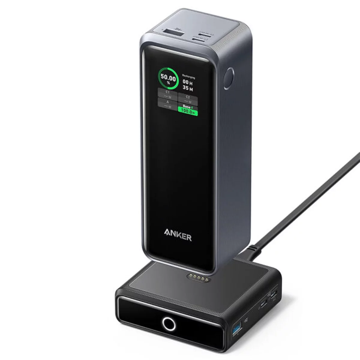 پاوربانک انکر مدل B1340 ظرفیت 27650 میلی آمپر ساعت به همراه پایه شارژ 3 پاوربانک انکر مدل B1340 ظرفیت 27650 میلی آمپر ساعت به همراه پایه شارژ