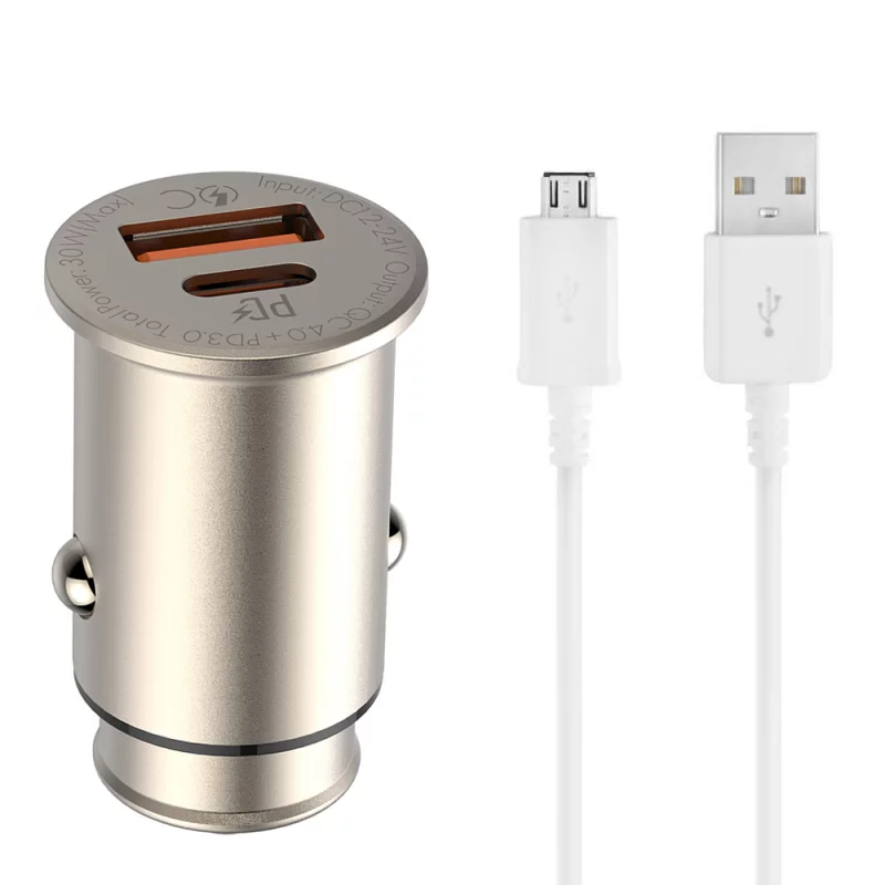 شارژر فندکی الدینیو مدل C506Q به همراه کابل تبدیل MicroUSB 3 شارژر فندکی الدینیو مدل C506Q به همراه کابل تبدیل MicroUSB