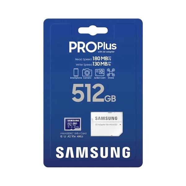 کارت حافظه microSDXC سامسونگ مدل Pro Plus کلاس 10 استاندارد UHS-I U3 سرعت 180MBps ظرفیت 512 گیگابایت 3 کارت حافظه microSDXC سامسونگ مدل Pro Plus کلاس 10 استاندارد UHS-I U3 سرعت 180MBps ظرفیت 512 گیگابایت