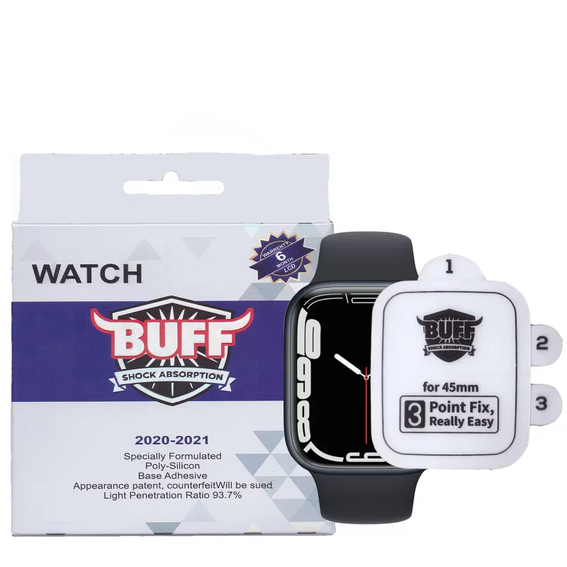 گلس اپل واچ 45 میلی متری سری 7 بوف مدل Silicone-Pro-G 3 گلس اپل واچ 45 میلی متری سری 7 بوف مدل Silicone-Pro-G