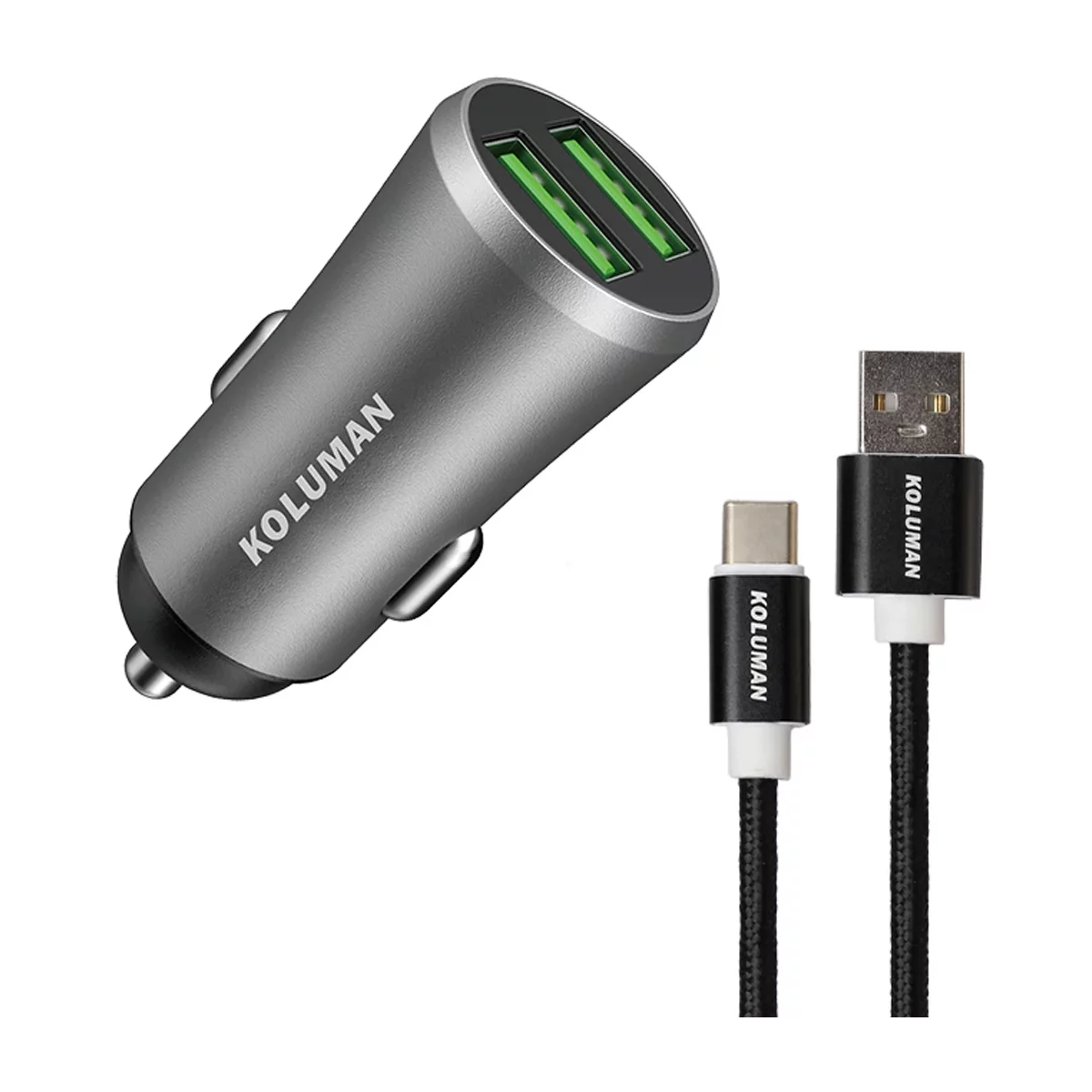 شارژر فندکی کلومن مدل KC-C0۴ به همراه کابل Type-C 3 شارژر فندکی کلومن مدل KC-C0۴ به همراه کابل Type-C