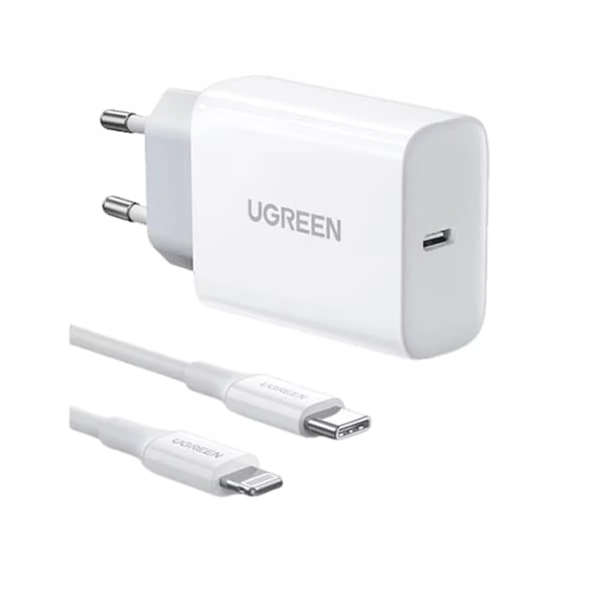 شارژر دیواری یوگرین 20 وات مدل CD137 50698 به همراه کابل تایپ سی به لایتنینگ 3 شارژر دیواری یوگرین 20 وات مدل CD137 50698 به همراه کابل تایپ سی به لایتنینگ