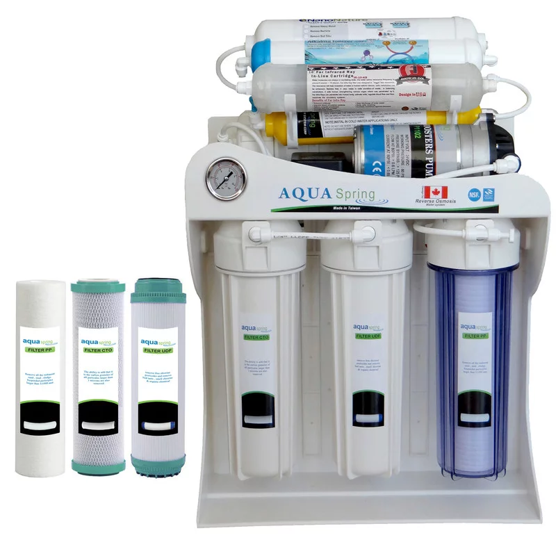 دستگاه تصفیه کننده آب آکوآ اسپرینگ مدل NF - SF4400 به همراه فیلتر تصفیه اب کد 01 مجموعه 3 عددی 3 دستگاه تصفیه کننده آب آکوآ اسپرینگ مدل NF - SF4400 به همراه فیلتر تصفیه اب کد 01 مجموعه 3 عددی