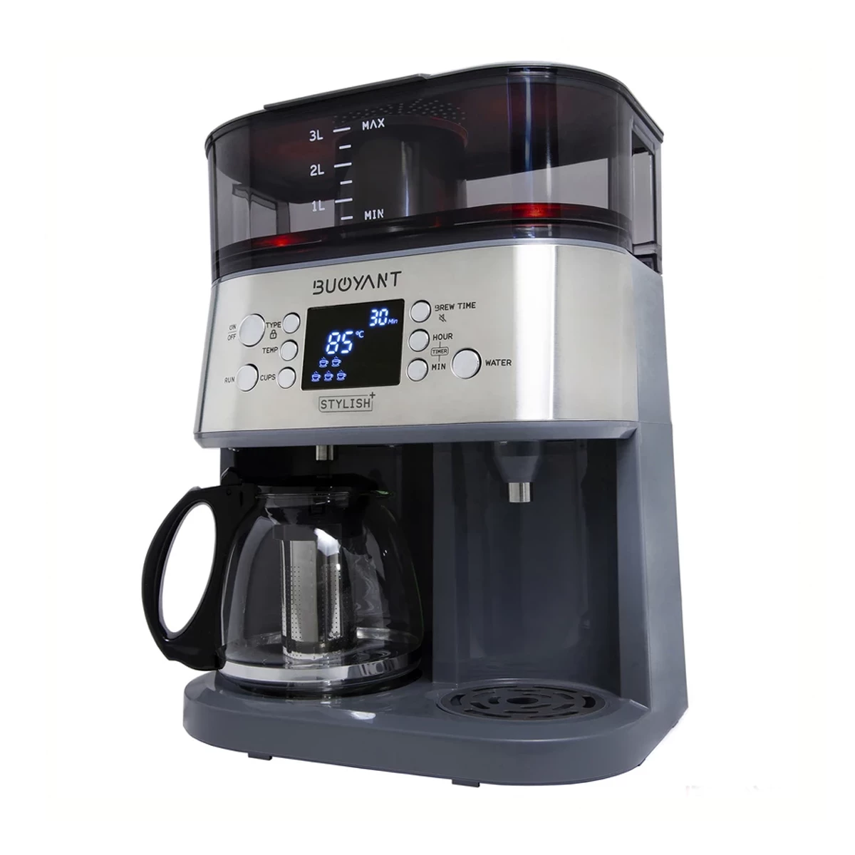 چای و قهوه ساز بویانت مدل Stylish Plus طوسی 3 چای و قهوه ساز بویانت مدل Stylish Plus طوسی