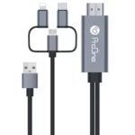 کابل میکرو یو اس بی / لایتنینگ / تایپ سی به HDMI پرووان مدل PCH70 - طول 1.8 متر 13 color image TLP 5843 8f8f8f f5363256 1e12 46fd 9e9d e2737ed5826b