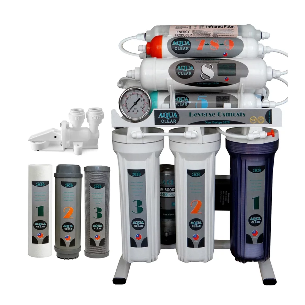 دستگاه تصفیه کننده آب آکوآ کلیر مدل NEW DESIGN2020 - ASF10 به همراه فیلتر مدل 01 مجموعه 3 عددی و کیت نشتی گیر 3 دستگاه تصفیه کننده آب آکوآ کلیر مدل NEW DESIGN2020 - ASF10 به همراه فیلتر مدل 01 مجموعه 3 عددی و کیت نشتی گیر