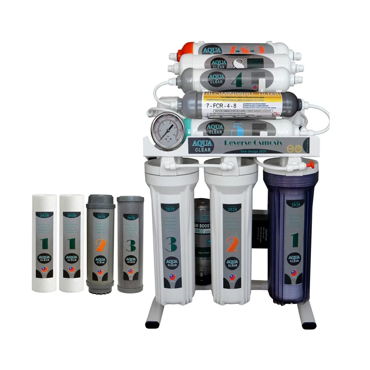 دستگاه تصفیه کننده آب آکوآ کلیر مدل NEW DESIGN2020 - GTM10 به همراه فیلتر تصفیه آب بسته 4 عددی 3 دستگاه تصفیه کننده آب آکوآ کلیر مدل NEW DESIGN2020 - GTM10 به همراه فیلتر تصفیه آب بسته 4 عددی