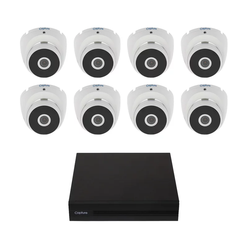 دوربین مداربسته کپچر مدل R2-HD8CHKIT به همراه ضبط کننده 3 دوربین مداربسته کپچر مدل R2-HD8CHKIT به همراه ضبط کننده