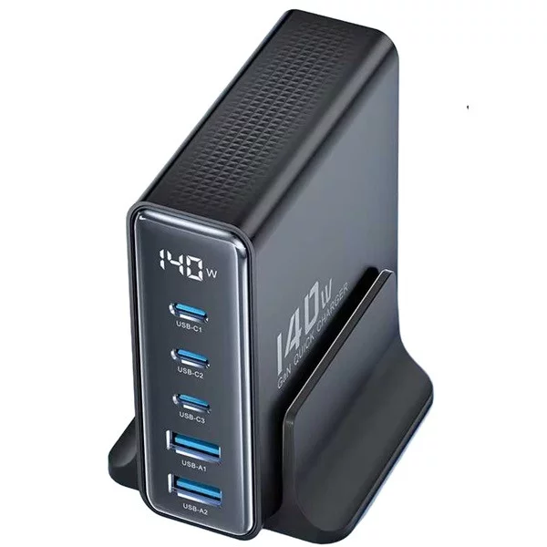 شارژر رومیزی توکی 140 وات مدل TCT140-22 3 شارژر رومیزی توکی 140 وات مدل TCT140-22