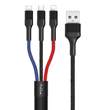 کابل تبدیل USB به USB-C / microUSB / لایتنینگ پرووان مدل PCC280 طول 1 متر 3 کابل تبدیل USB به USB-C / microUSB / لایتنینگ پرووان مدل PCC280 طول 1 متر