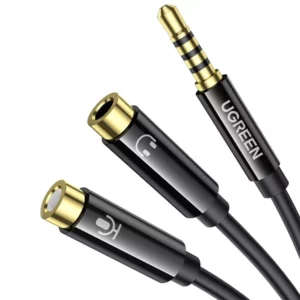 تبدیل 1 به 2 صدا 3.5 میلیمتری یوگرین مدل AV141-30620 طول 0.2 متر