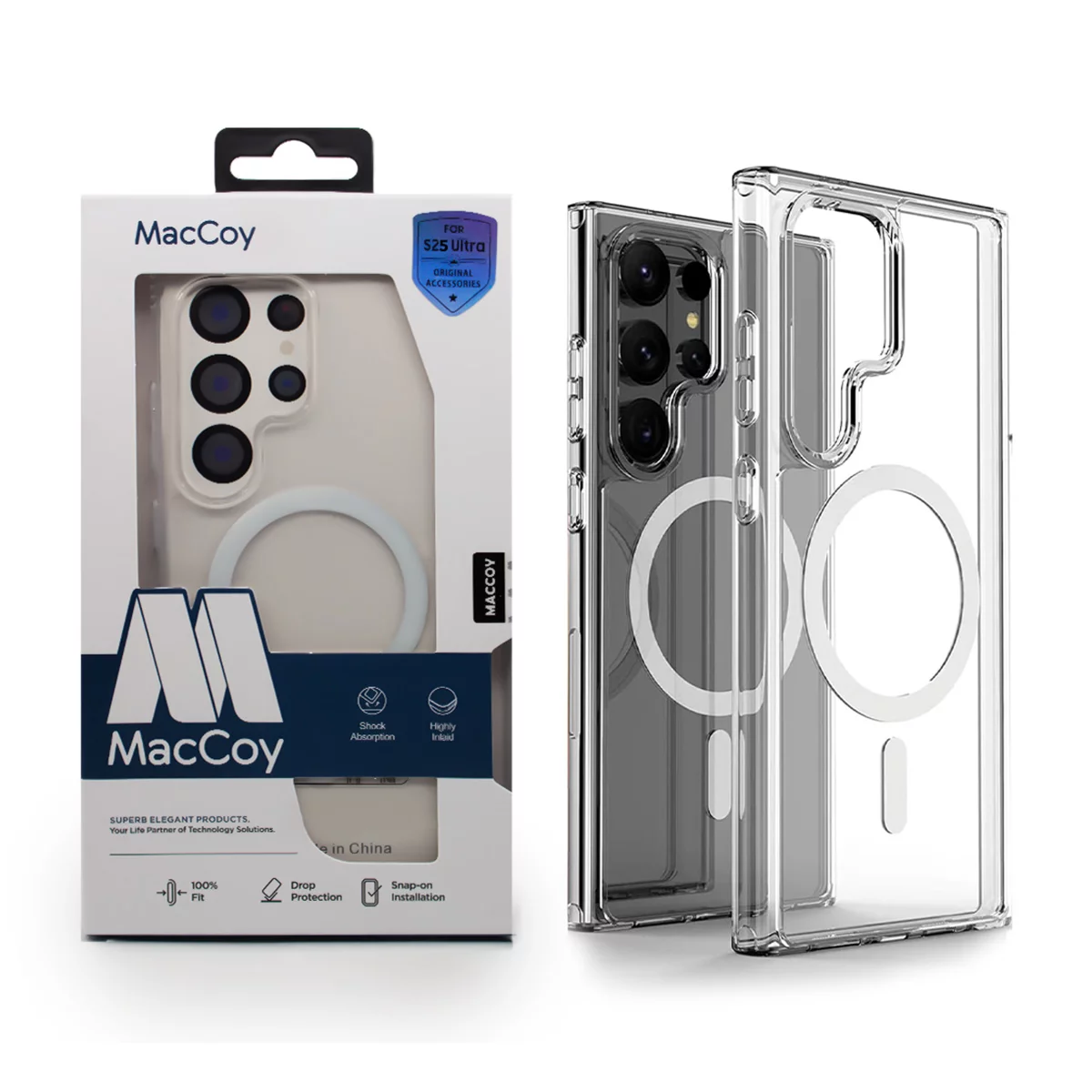 قاب گوشی سامسونگ S25 Ultra مک کوی مدل یونیک ژله ای مگ سیف دار 3 قاب گوشی سامسونگ S25 Ultra مک کوی مدل یونیک ژله ای مگ سیف دار