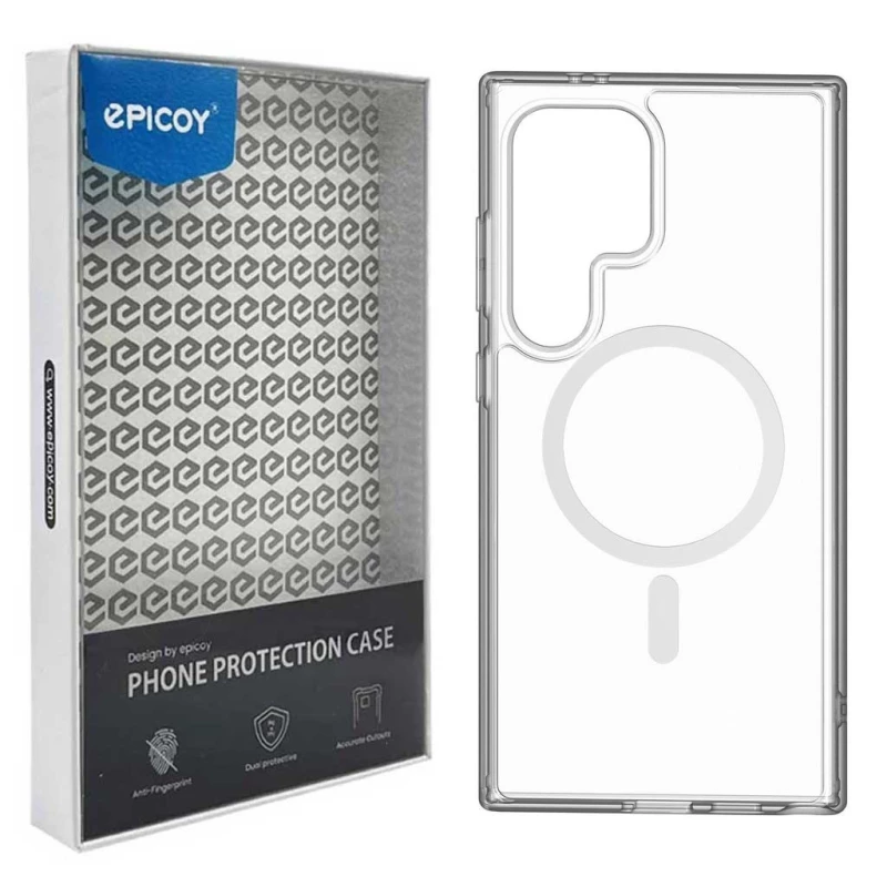 کاور گوشی سامسونگ Galaxy S25 Ultra اپیکوی مدل Transparent Magsafe 3 کاور گوشی سامسونگ Galaxy S25 Ultra اپیکوی مدل Transparent Magsafe