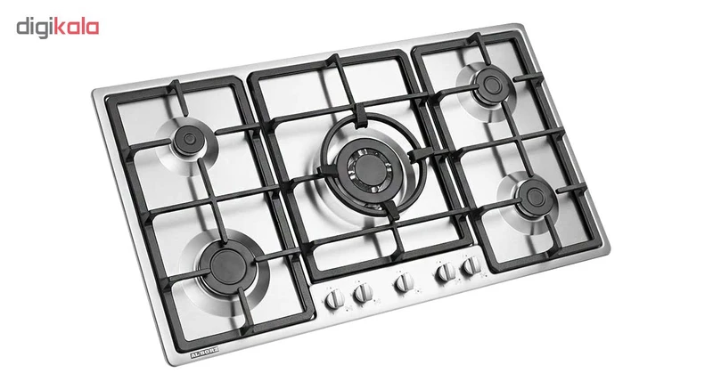 اجاق گاز صفحهای 5 شعله استیل البرز کد S5952 5 اجاق گاز صفحهای 5 شعله استیل البرز کد S5952