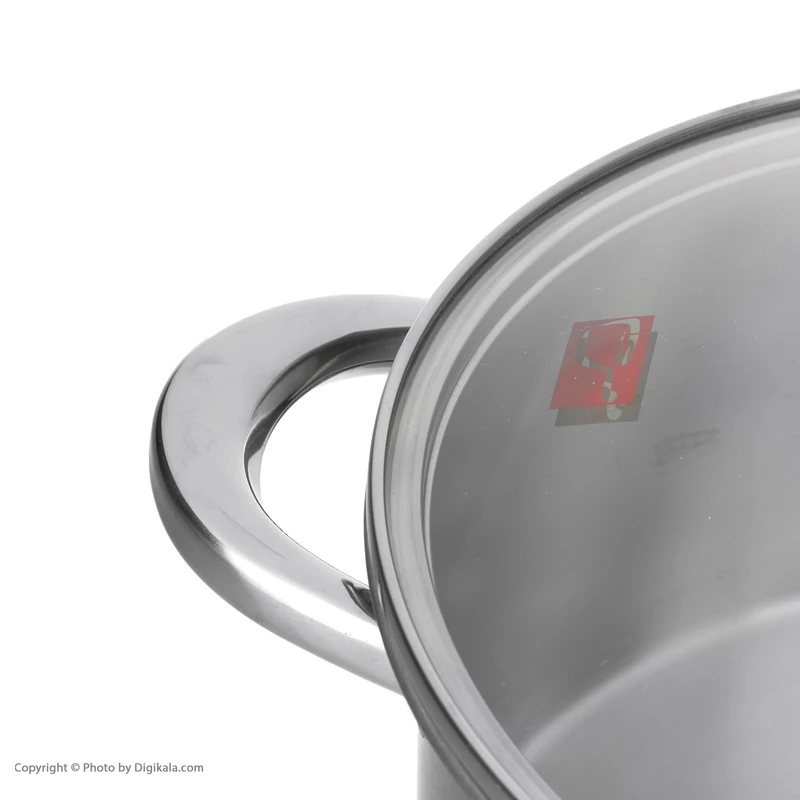 قابلمه استیل پارس استیل 240 دسته فلزی به همراه درب پیرکس 7 قابلمه استیل پارس استیل 240 دسته فلزی به همراه درب پیرکس