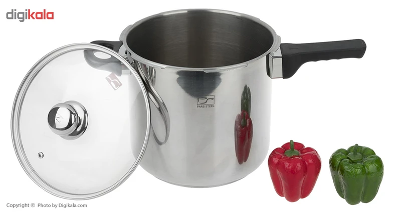 زودپز 7 لیتری پارس استیل به همراه درب پیرکس و سبد بخارپز 7 زودپز 7 لیتری پارس استیل به همراه درب پیرکس و سبد بخارپز