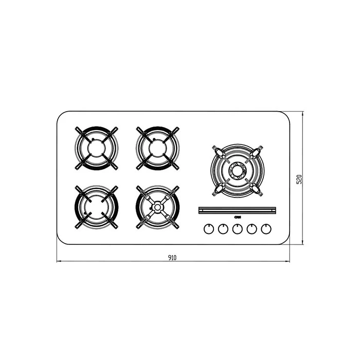 اجاق گاز صفحه ای کن مدل Pardyc-R 4 اجاق گاز صفحه ای کن مدل Pardyc-R