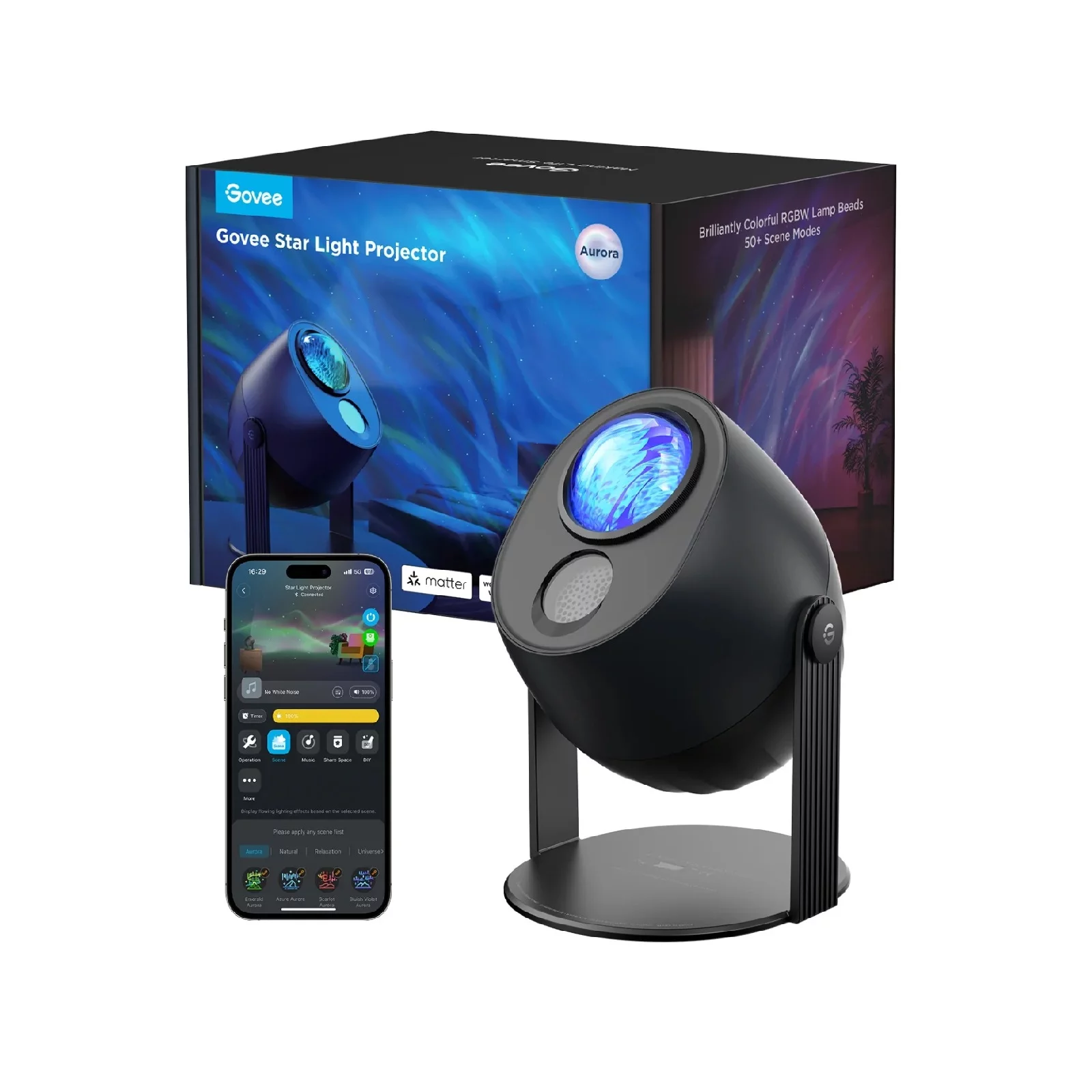 چراغ خواب گووی مدل کهکشانی Star Light Projector H6093 6 چراغ خواب گووی مدل کهکشانی Star Light Projector H6093