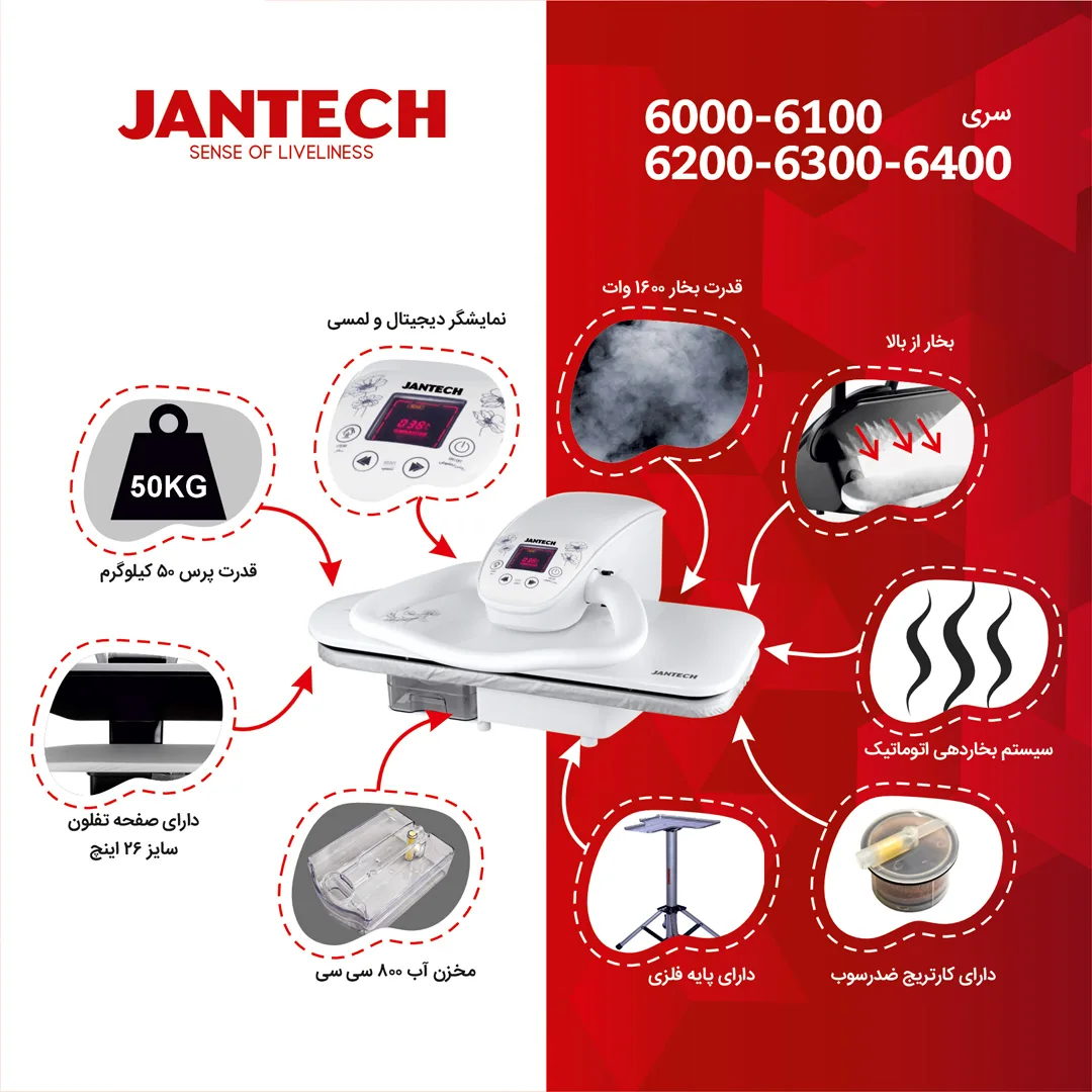 اتو پرس جانتک مدل 5600 7 اتو پرس جانتک مدل 5600