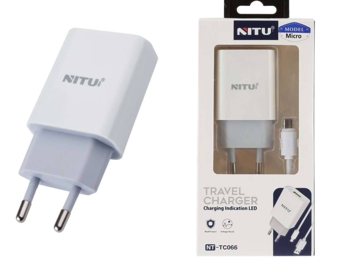 شارژر دیواری نیتو 12 وات مدل NT-TC066 به همراه کابل لایتنینگ 4 شارژر دیواری نیتو 12 وات مدل NT-TC066 به همراه کابل لایتنینگ
