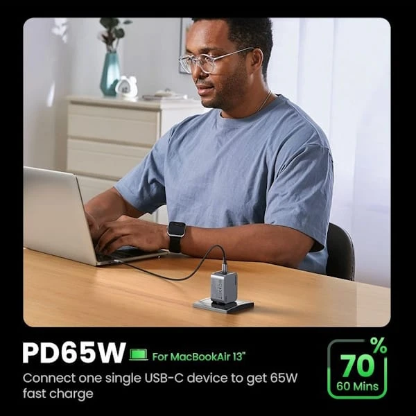 شارژر دیواری یوگرین مدل Nexode Pro X755 25871 توان 65 وات به همراه کابل USB C 6 شارژر دیواری یوگرین مدل Nexode Pro X755 25871 توان 65 وات به همراه کابل USB C