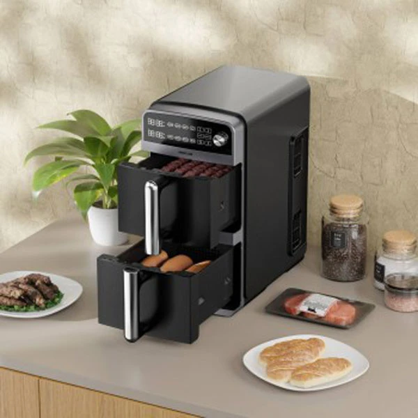 سرخ کن بدون روغن گرین لاین مدل 10L Double-Decker Air Fryer 4 سرخ کن بدون روغن گرین لاین مدل 10L Double-Decker Air Fryer