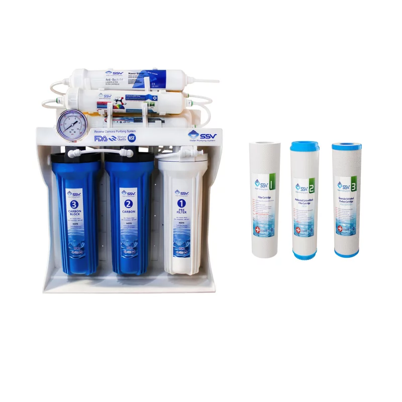 دستگاه تصفیه کننده آب اس اس وی مدل BlueStar X1050 به همراه فیلتر بسته 3 عددی 3 دستگاه تصفیه کننده آب اس اس وی مدل BlueStar X1050 به همراه فیلتر بسته 3 عددی