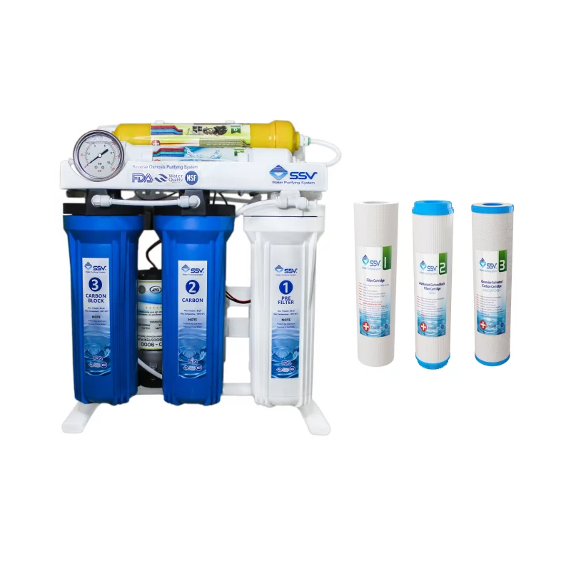 دستگاه تصفیه کننده آب اس اس وی مدل MaxBlue x600 به همراه فیلتر تصفیه آب بسته 3 عددی 3 دستگاه تصفیه کننده آب اس اس وی مدل MaxBlue x600 به همراه فیلتر تصفیه آب بسته 3 عددی