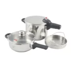 زودپز دوقلو 3 و 6 لیتری پارس استیل به همراه درب پیرکس و سبد بخارپز 17 color image TLP 144346 aba4ab d515c18a ab56 4344 86d2 65e29756ab94