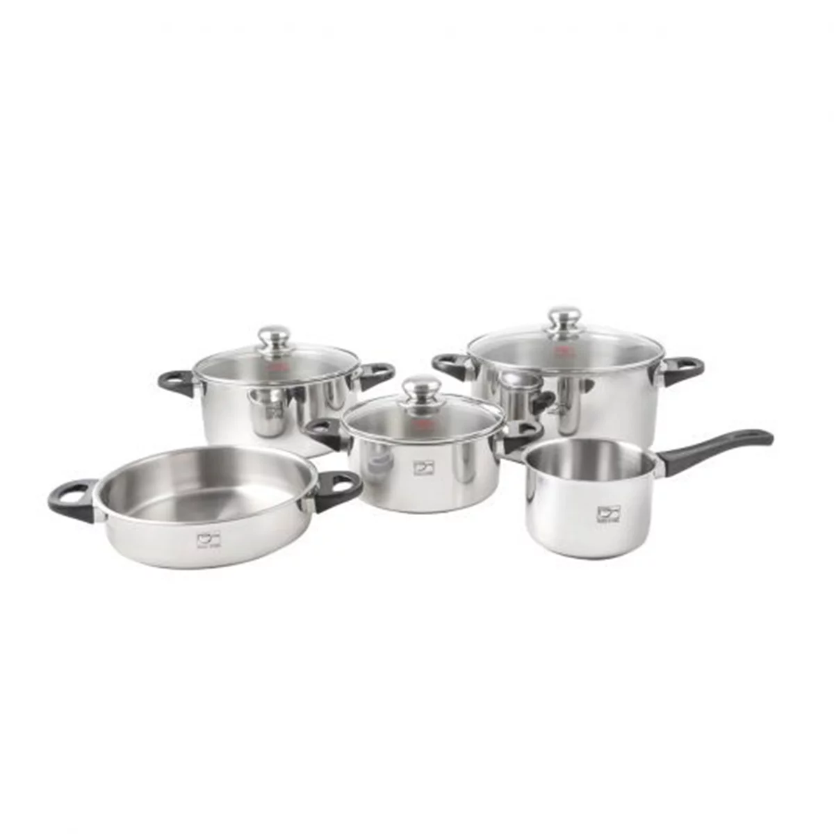 سرویس قابلمه 8 پارچه استیل پارس استیل مدل دسته باکالیت 3 سرویس قابلمه 8 پارچه استیل پارس استیل مدل دسته باکالیت