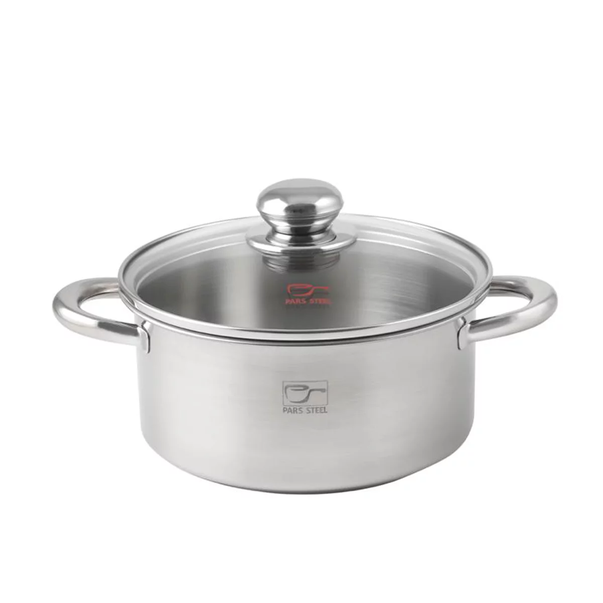 قابلمه استیل پارس استیل 160 دسته فلزی به همراه درب پیرکس 3 قابلمه استیل پارس استیل 160 دسته فلزی به همراه درب پیرکس