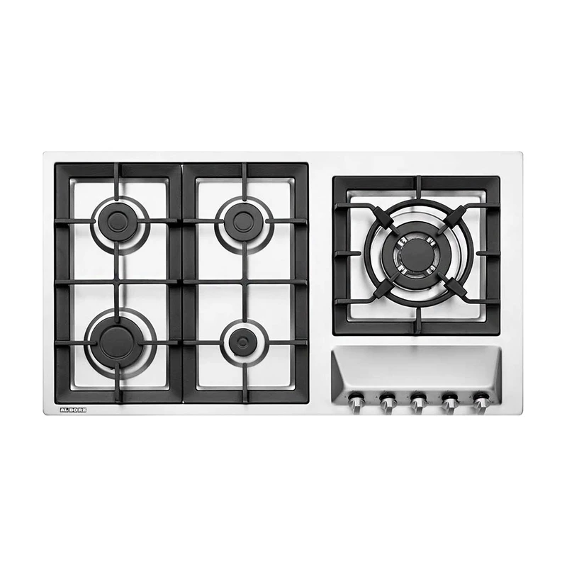 اجاق گاز صفحهای 5 شعله استیل البرز کد S5959 3 اجاق گاز صفحهای 5 شعله استیل البرز کد S5959