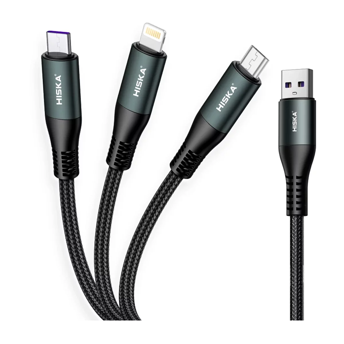 کابل تایپ سی - لایتنینگ - میکرو یو اس بی هیسکا مدل LX-13 طول 1.4 متر 3 کابل تایپ سی - لایتنینگ - میکرو یو اس بی هیسکا مدل LX-13 طول 1.4 متر