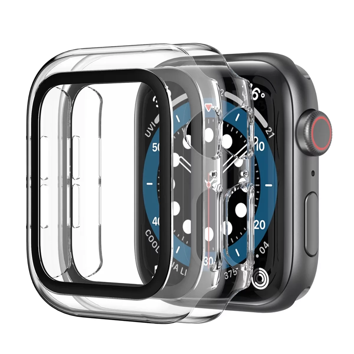 کاور اپل واچ 41 میلی متری آها استایل مدل WG46 بسته 2 عددی 3 کاور اپل واچ 41 میلی متری آها استایل مدل WG46 بسته 2 عددی