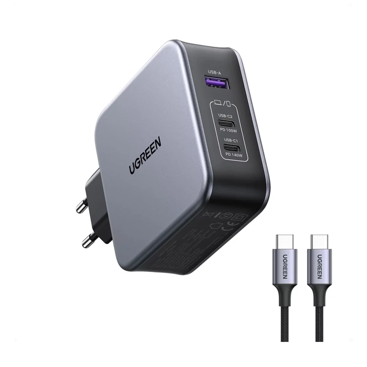 شارژر دیواری 140 وات یوگرین مدل 90549 به همراه کابل USB C 3 شارژر دیواری 140 وات یوگرین مدل 90549 به همراه کابل USB C