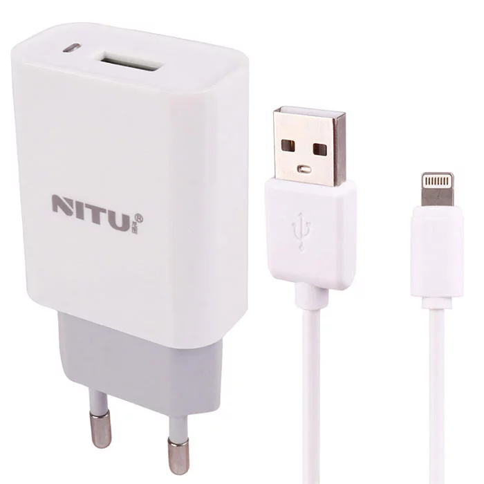 شارژر دیواری نیتو 12 وات مدل NT-TC066 به همراه کابل لایتنینگ 3 شارژر دیواری نیتو 12 وات مدل NT-TC066 به همراه کابل لایتنینگ