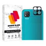 محافظ لنز دوربین گوشی شیائومی Poco C3 - Poco C31 - Redmi 9C - Redmi 9 Activ فول شهر گلس مدل LENSFSH 12 color image TLP 67944 9cde9245 b498 11ef b01a c3adfa1061f1