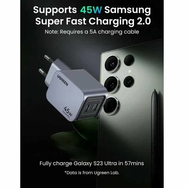 شارژر دیواری یوگرین مدل X707 کد 35008 توان 45 وات 6 شارژر دیواری یوگرین مدل X707 کد 35008 توان 45 وات