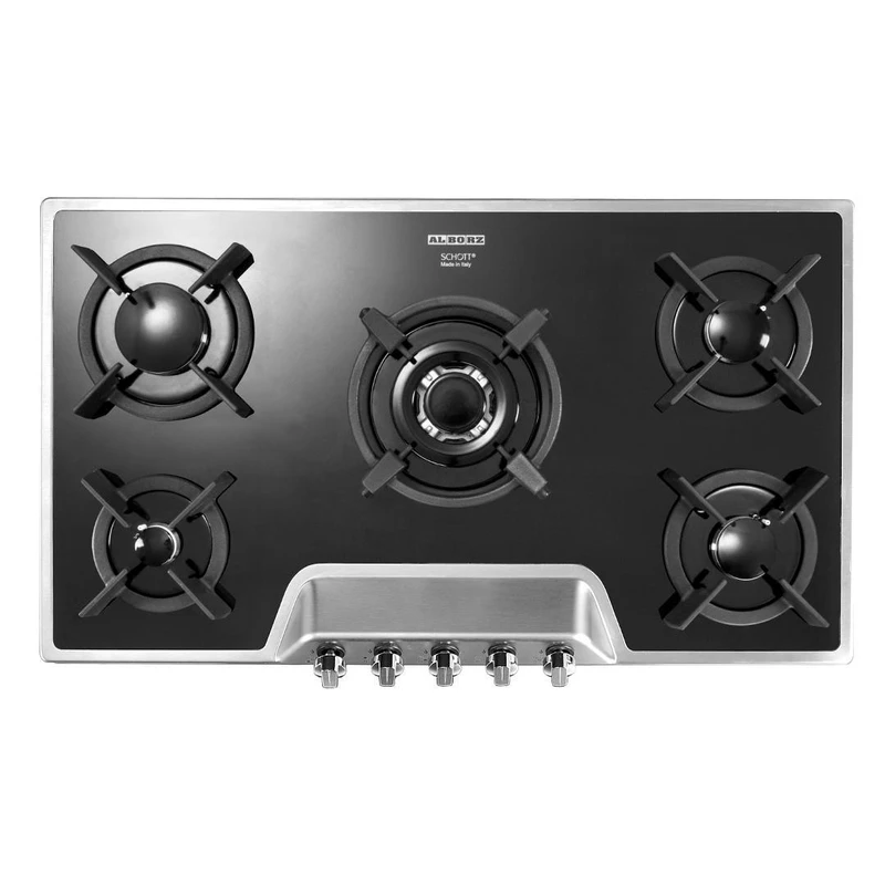 اجاق گاز صفحهای پنج شعله استیل البرز مدل G-5901 S 4 اجاق گاز صفحهای پنج شعله استیل البرز مدل G-5901 S