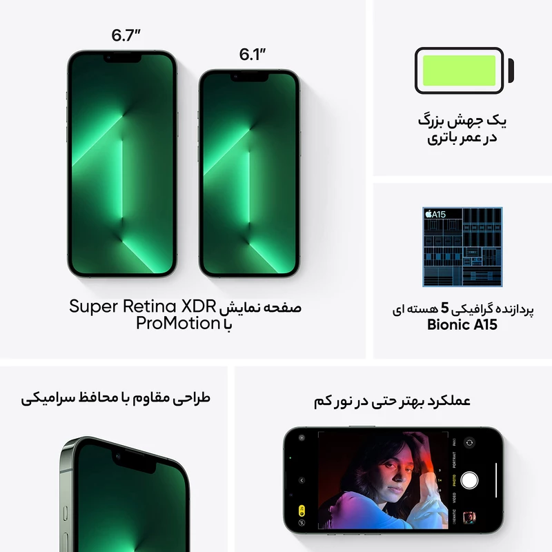 گوشی موبایل اپل مدل iPhone 13 Pro Max ZA/A ظرفیت 256 گیگابایت رم 6 گیگابایت رجیستر شده - Not Active 22 گوشی موبایل اپل مدل iPhone 13 Pro Max ZA/A ظرفیت 256 گیگابایت رم 6 گیگابایت رجیستر شده - Not Active - تصویر