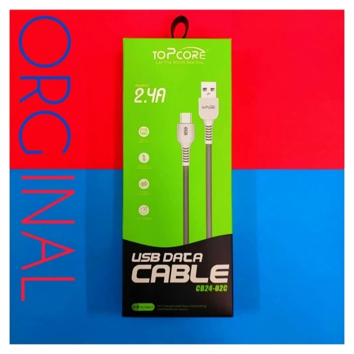 کابل تبدیل USB به USB-C تاپکور مدل CB24-02C طول 1 متر 4 جعبه کابل تبدیل USB به USB‑C تاپکور CB24‑02C