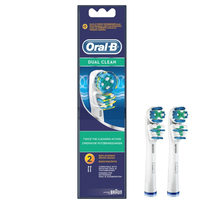 سری یدک مسواک برقی اورال-بی مدل DUAL CLEAN بسته 2 عددی 3 سری یدک مسواک برقی اورال-بی مدل DUAL CLEAN بسته 2 عددی